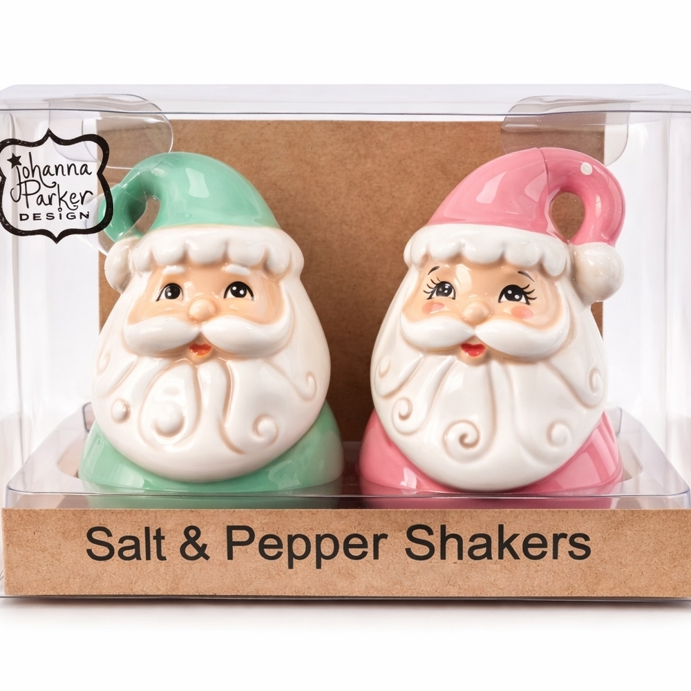 Double santa salt and pepper shakers!